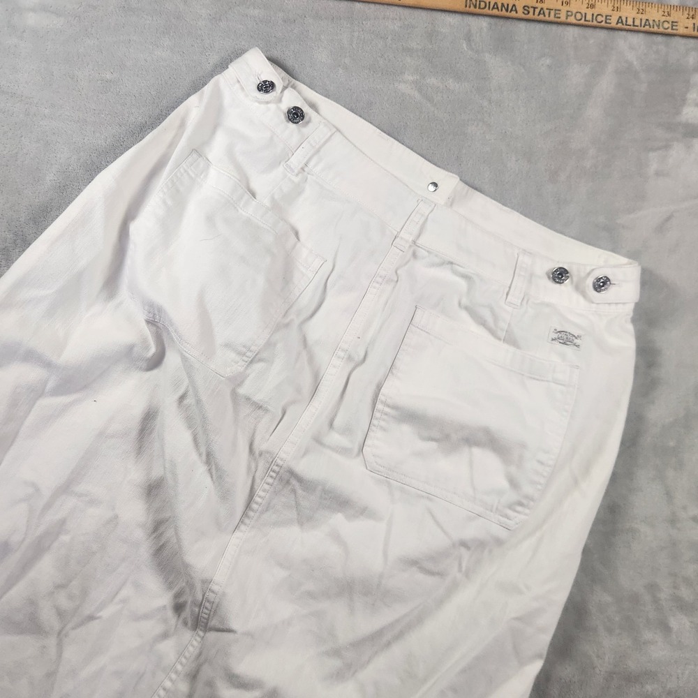 1967 Compagnie Ralph Lauren White Denim Long Pencil Skirt Size 12 Button Front - Picture 7 of 8
